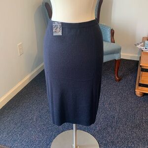 Navy Knit Skirt